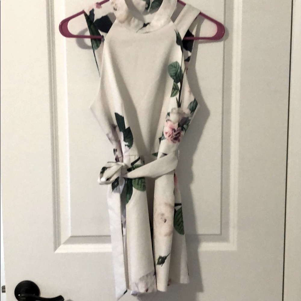 White halter romper